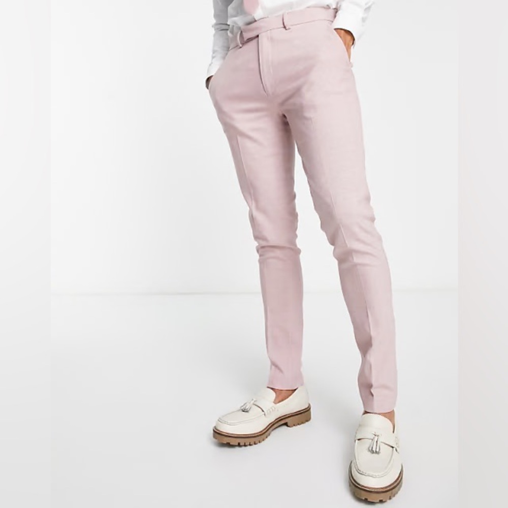 ASOS DESIGN Smart Oxford Skinny Suit Pants